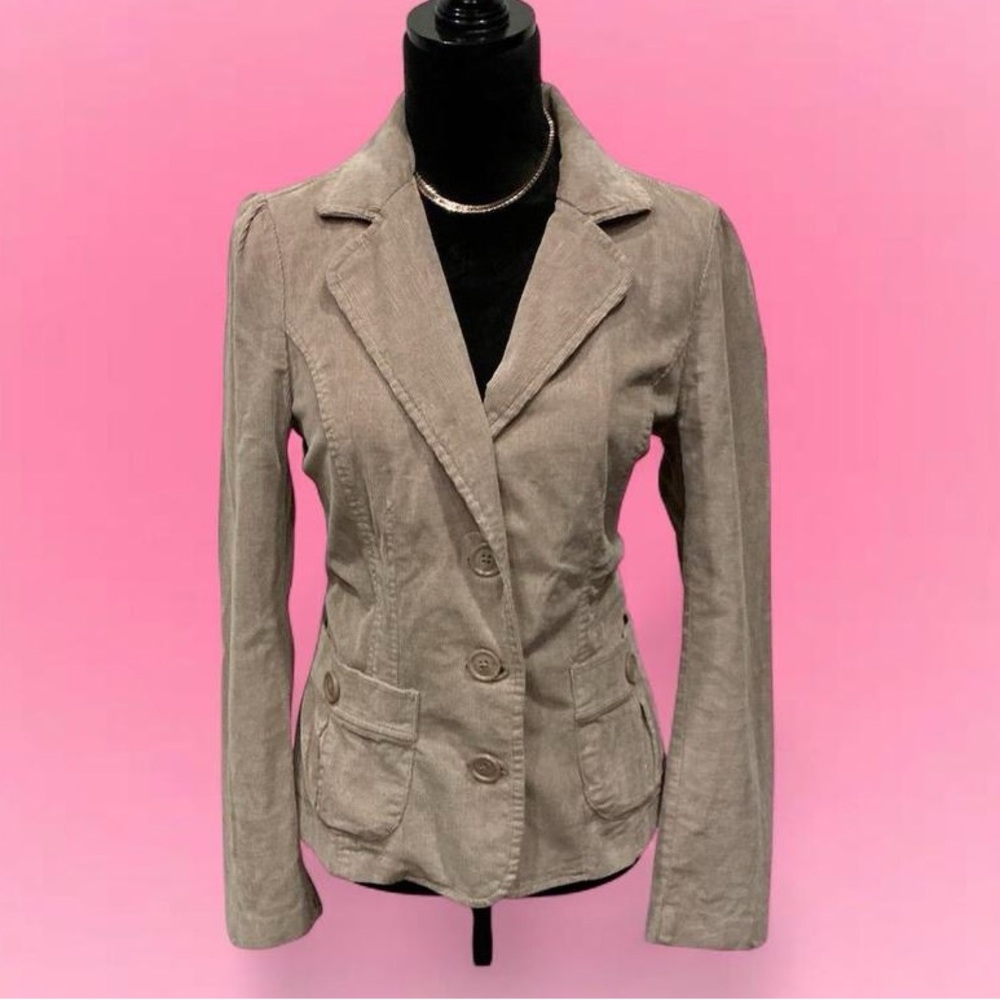 St. John's Bay Vintage Women's Beige Corduroy Blazer